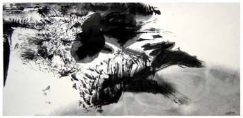08 Souffle 2003 Encre sur papier 34 x 70cm